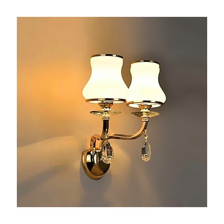 Modern Contemporary Electroplated Feature for Crystal Mini Style Eye Protection Wall Lights