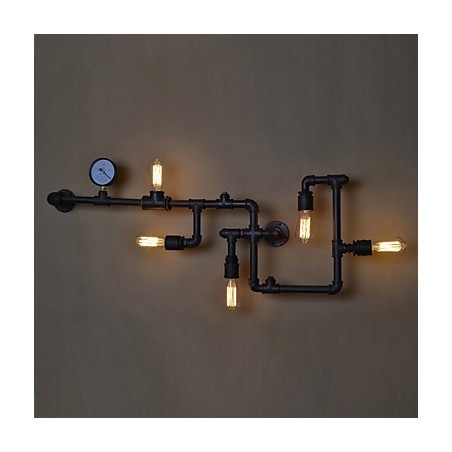 Loft Industrial Wall Lamps Antique Edison Wall lights with Bulbs Vintage Pipe Wall Lamp for Living Room Lighting