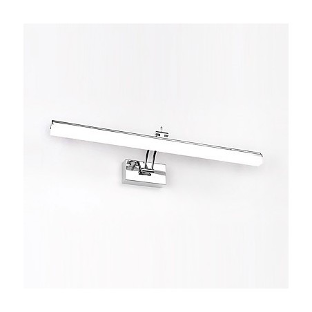 Integrated Modern Contemporary Chrome Feature for Ambient Light Bathroom Lighting Wall Light