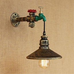 Country Novelty Retro Painting Feature for Mini Style Ambient Light Wall Sconces Wall Light