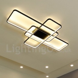 Modern Comtemporary Alumilium Painting Ceiling Light Flush Mount Wall Light with Remoter Dimmer for Living Room Bed Room Also Can Be Used As Wall Light