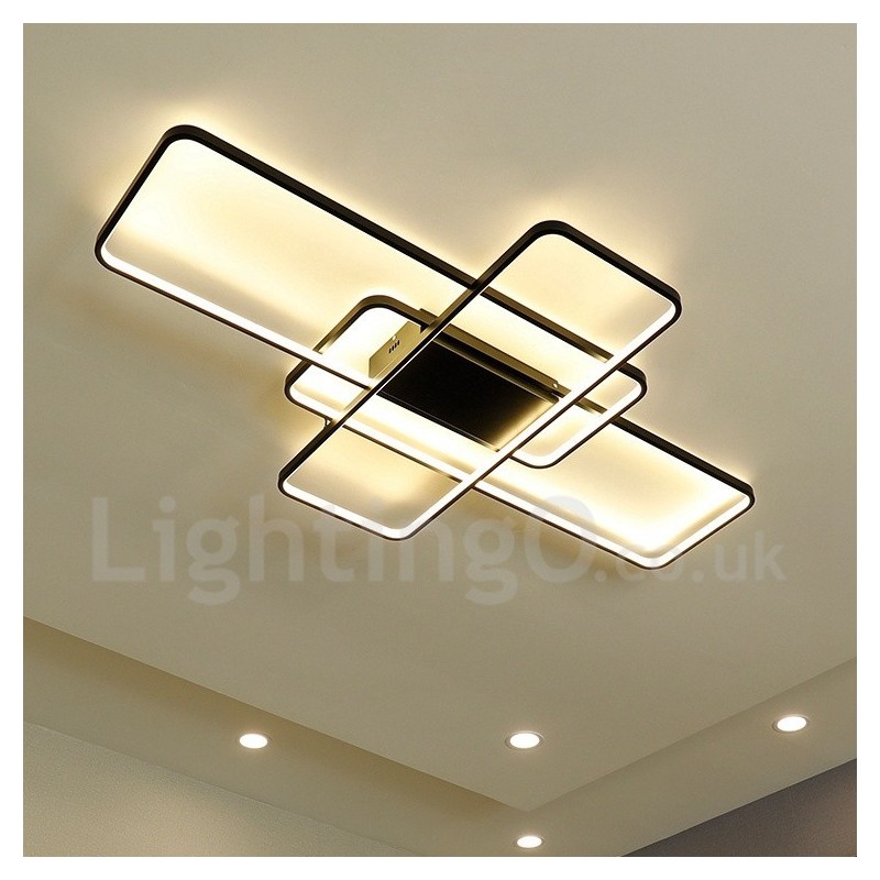 Modern Comtemporary Alumilium Painting Ceiling Light Flush Mount Wall Light with Remoter Dimmer for Living Room Bed Room Also Can Be Used As Wall Light