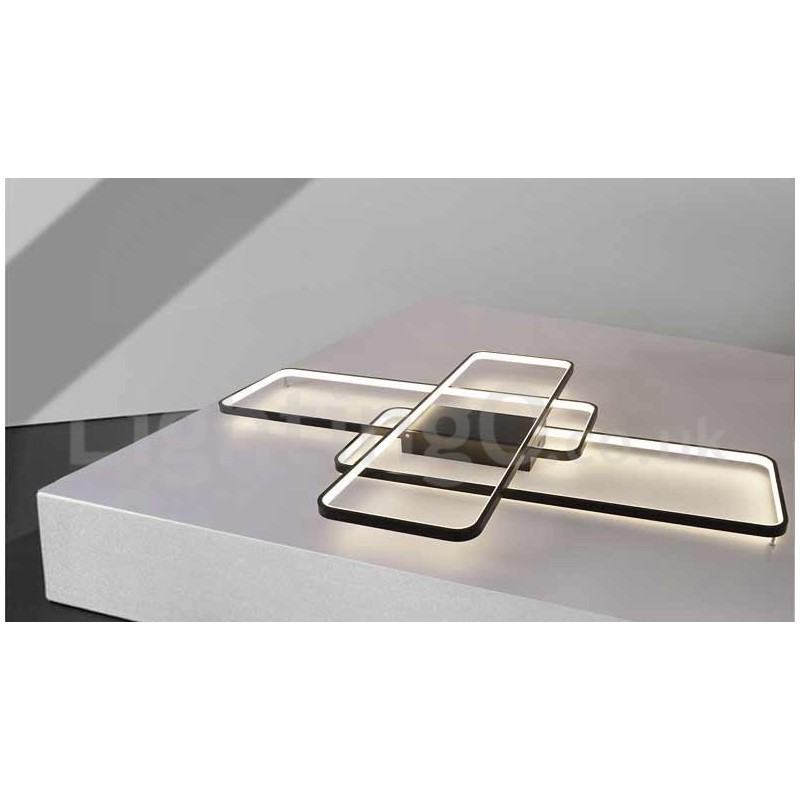 Modern Comtemporary Alumilium Painting Ceiling Light Flush Mount Wall Light with Remoter Dimmer for Living Room Bed Room Also Can Be Used As Wall Light