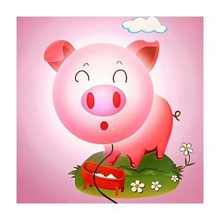 Pig High Temperature Resistant Plastic Light And 10 C Can Remove Creative 3D Wall Paper Wall Lamp