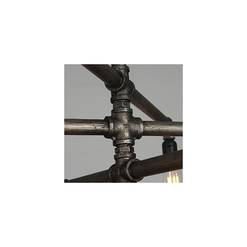 Traditional Classic Vintage Retro Lantern Country Painting Metal Pendant Light