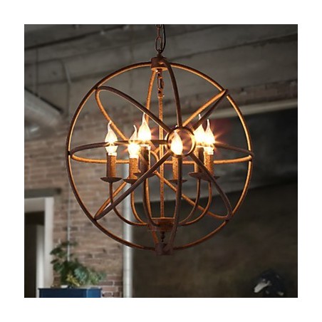 Sitting Lights Nordic Country Wrought Iron American Retro Candle Chandelier The Black Chandelier